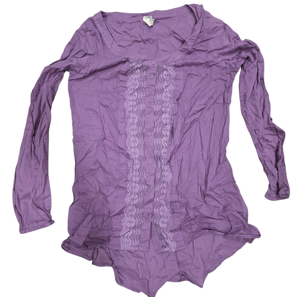 Purple Long Sleeve Blouse